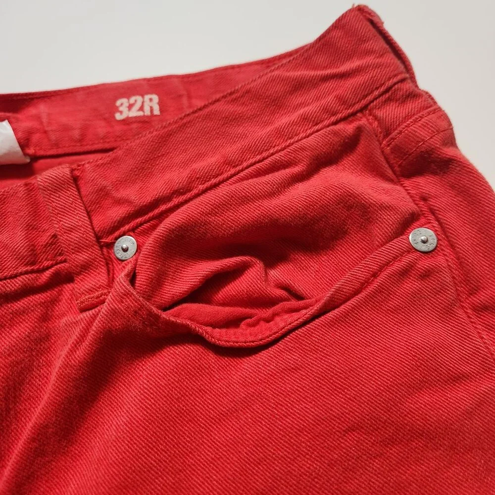 J.Crew Matchstick Slim Jeans Coral Orange 32x33 Stretch Men’s Summer Pants